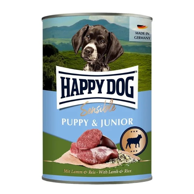 HAPPY DOG Sensible Puppy Junior Jehněčí a rýže 400 g konzerva pro štěňata a mladé psy