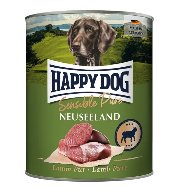 HAPPY DOG Sensible Pure Novozélandské jehněčí 800g mokré krmivo pro psy