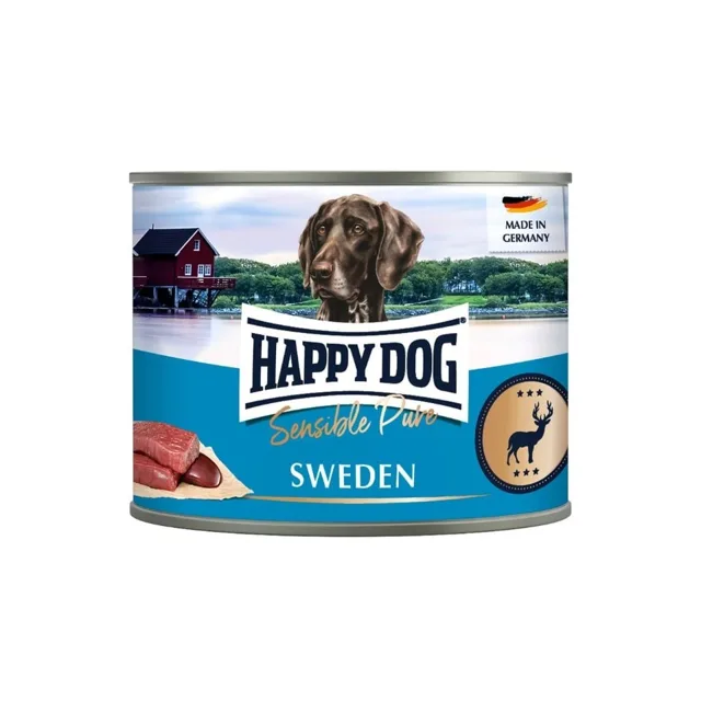 HAPPY DOG Sensible Pure Sweden Maso z divočiny 200 g mokré krmivo pro psy