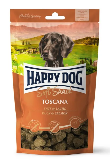 HAPPY DOG Soft Snack Toscana 100 g kachna a losos