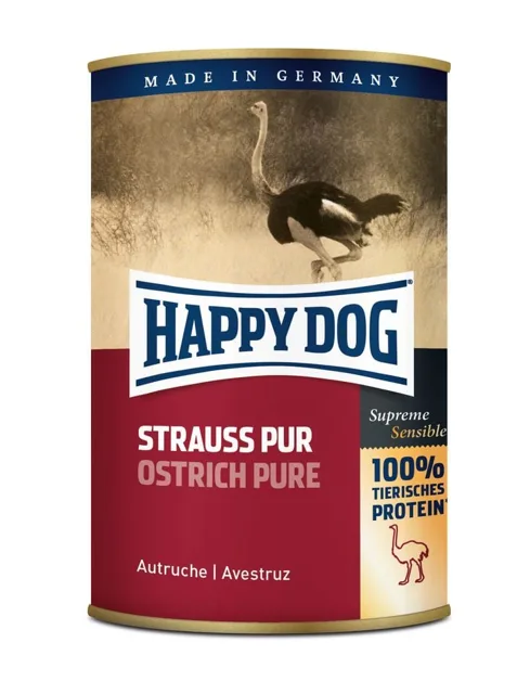 HAPPY DOG Strauß Pur - pštrosí 400g