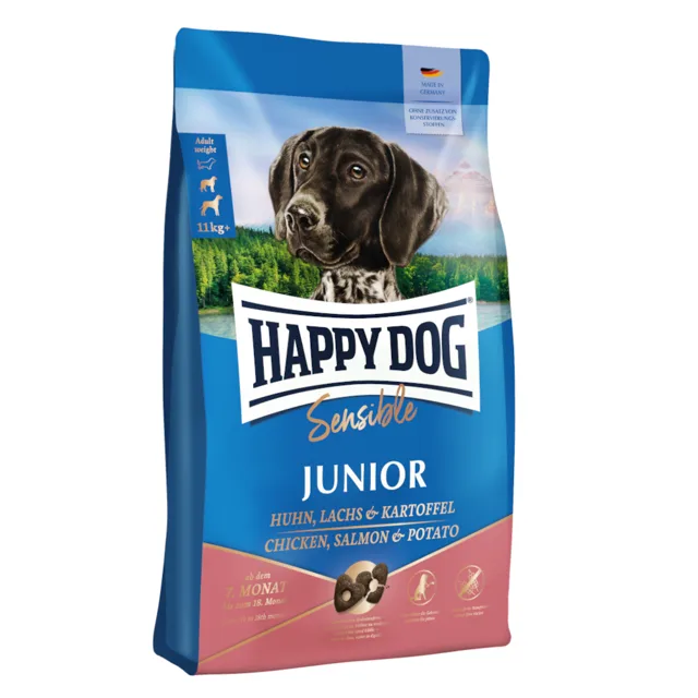 Happy Dog Supreme Sensible Junior s kuřecím, lososem a bramborami - Výhodné balení: 2 x 10 kg
