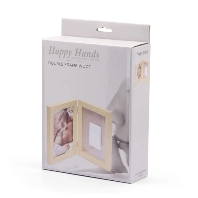 Happy Hands double frame Wood