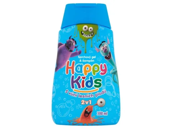 Happy Kids sprchový gel a šampon s vůní lesních plodů 2v1 300 ml