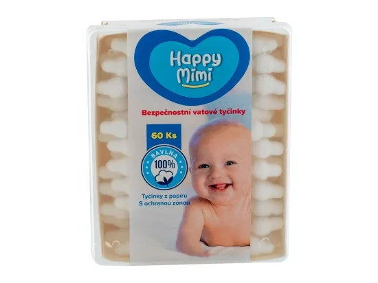 Happy Mimi bezpečnostní vatové tyčinky 60 ks