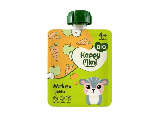 Happy Mimi BIO ovocný příkrm Mrkev 90 g