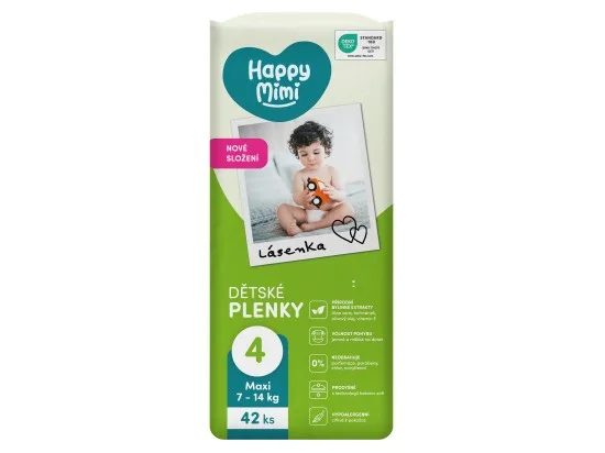 Happy Mimi dětské plenky 4 Maxi, 42 ks