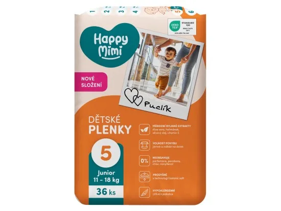 Happy Mimi dětské plenky 5, 36 ks