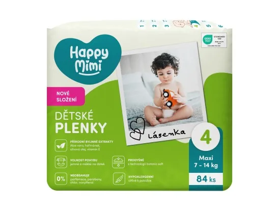 Happy Mimi dětské plenky JUMBO 4 Maxi, 84 ks
