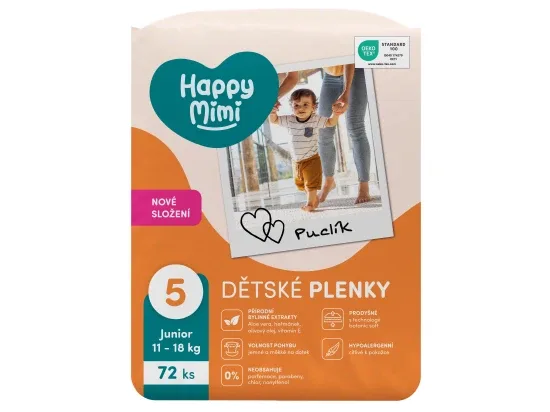 Happy Mimi dětské plenky JUMBO 5 Junior, 72 ks