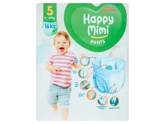 Happy Mimi Pants plenkové kalhotky 5 (11-25kg) 16 ks