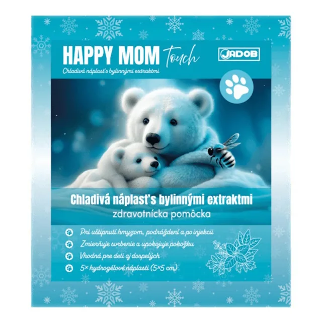 HAPPY MOM Touch chladivá náplast s bylinnými extrakty 5 x 5 cm 5 kusů