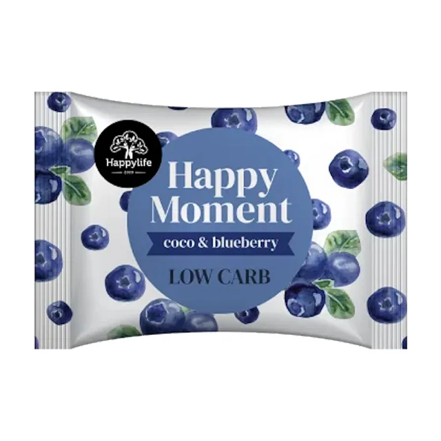 HAPPY MOMENT Kokosové kolečko s borůvkami nízký obsah cukru 38 g