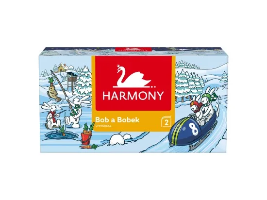 Harmony Bob a Bobek kosmetické utěrky 2 vrstvy 150 ks