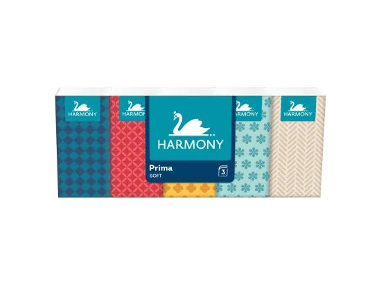 Harmony Soft Prima papírové kapesníky 3 vrstvy 10 x 10 ks
