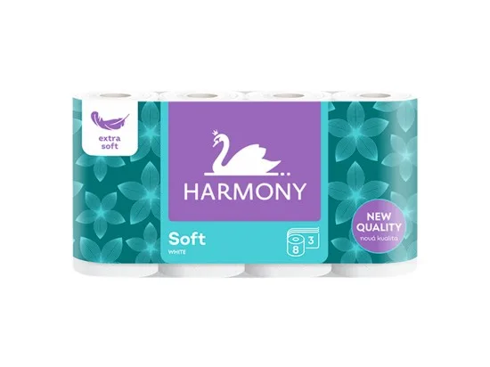 Harmony Soft White toaletní papír 3vrstvý 8 ks