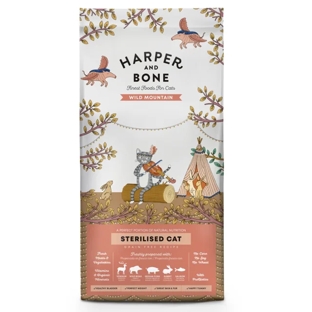 Harper and Bone Cat Sterilised divoké hory 5 kg