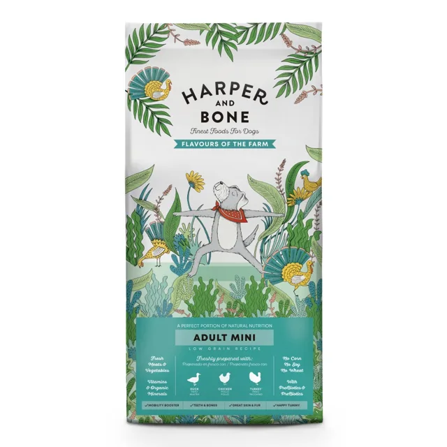 Harper and Bone Dog Adult Mini příchutě farmy 10 kg