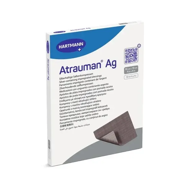 HARTMANN Atrauman Ag steril.10x10cm 10ks