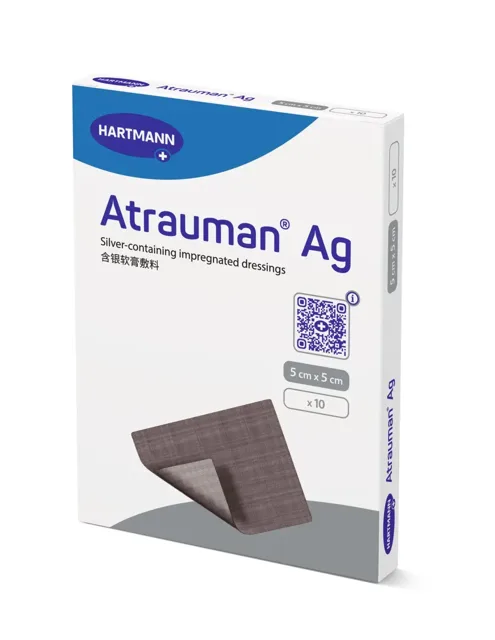 HARTMANN Atrauman Ag steril.5x5cm 10ks