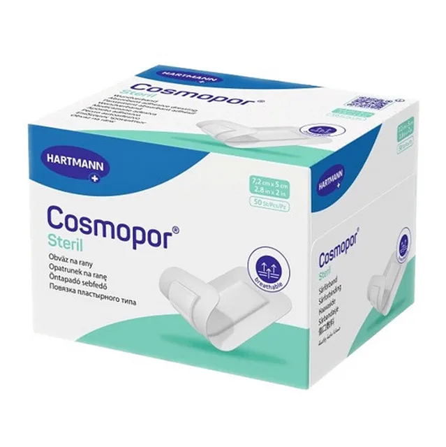 HARTMANN Cosmopor náplast sterilní 7.2x5cm 50 kusů