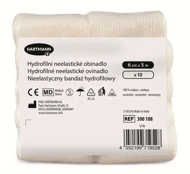 Hartmann Hydrofilní neelastické obinadlo 6 cm x 5 m 10 ks