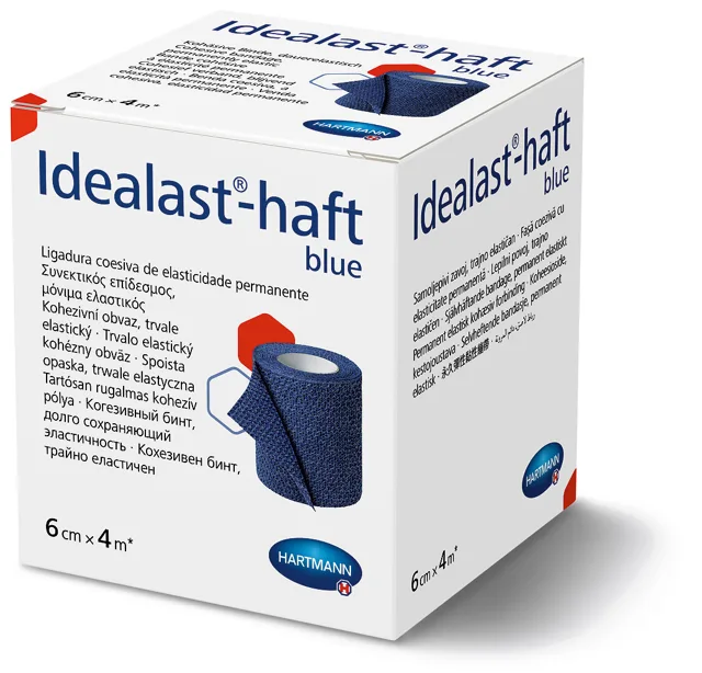 Hartmann Idealast-haft color 6 cm x 4 m obinadlo elastické modré