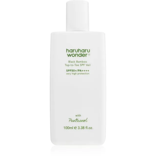 Haruharu Wonder Black Bamboo Top-to-Toe SPF Veil lehký ochranný fluid na tělo a obličej SPF 50+ 100 ml