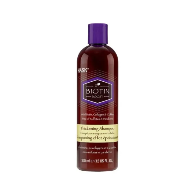 HASK Biotin Boost posilující šampon pro objem vlasů s kolagenem a kávou, 355 ml