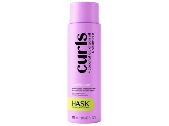 HASK CURLS kondicionér pro kudrnaté vlasy kokosový, arganový olej a vitamín E 473 ml