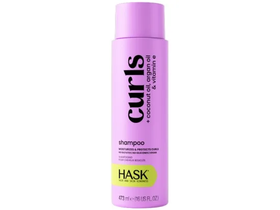 HASK CURLS šampon pro kudrnaté vlasy kokosový, arganový olej a vitamín E 473 ml