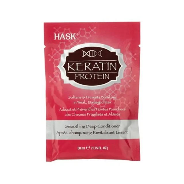 HASK Keratin Protein uhlazující maska/kondicionér pro poškozené vlasy 50 ml