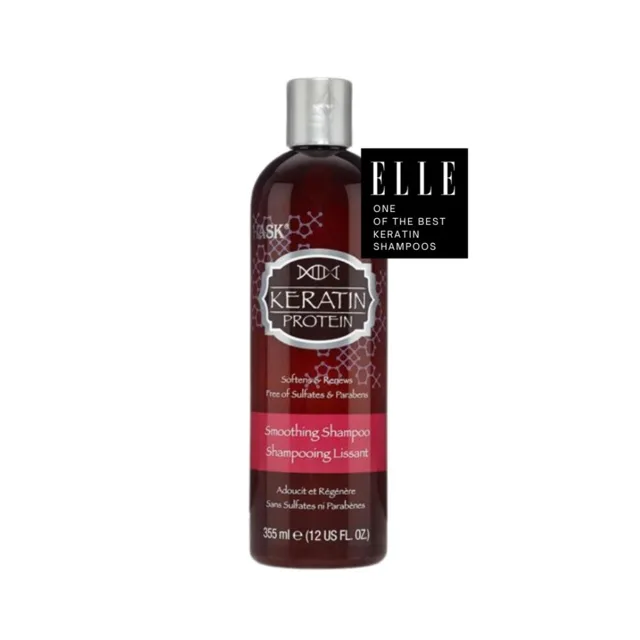 HASK Keratin Protein uhlazující šampon pro poškozené a chemicky zničené vlasy 355 ml