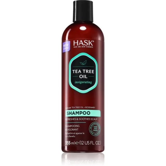 HASK Tea Tree Oil & Rosemary osvěžující šampon pro suchou a svědící pokožku hlavy 355 ml