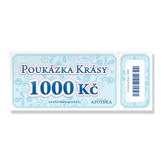 Havlíkova apotéka Dárková poukázka 1000 Kč