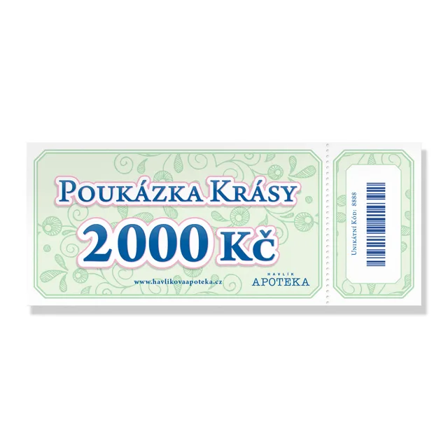 Havlíkova apotéka Dárková poukázka 2000 Kč