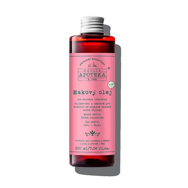 Havlíkova apotéka Makový olej RAW Velikost: 200 ml