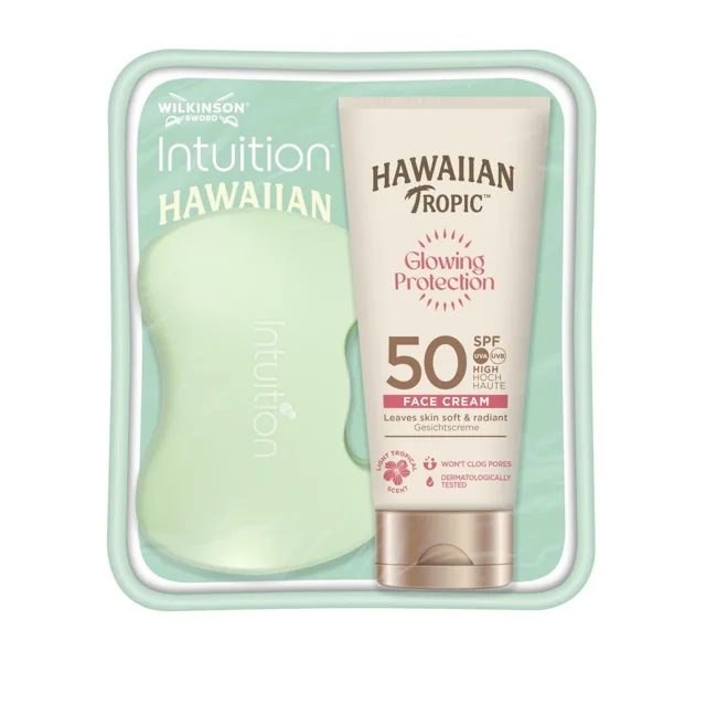 Hawaiian Tropic Glowing Protection Face Cream SPF50 + Wilkinson Intuition Complete krém 50 ml + holicí strojek