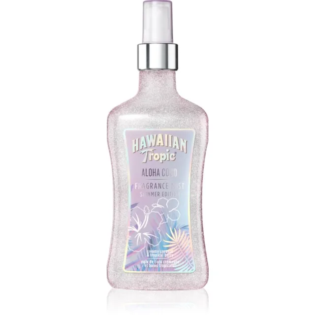 Hawaiian Tropic Perfumes Aloha Coco Shimmer tělový sprej se třpytkami pro ženy 250 ml