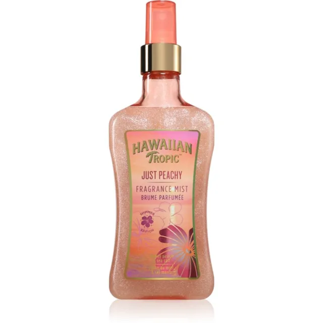 Hawaiian Tropic Perfumes Just Peachy tělový sprej se třpytkami pro ženy 250 ml