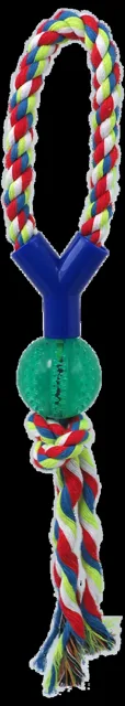 Házecí míček s provazem Y Dog Fantasy Dental Mint zelený 5x38cm