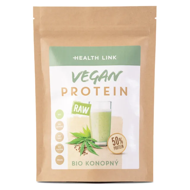 HEALTH LINK Konopný protein 50 % vegan RAW BIO 300 g