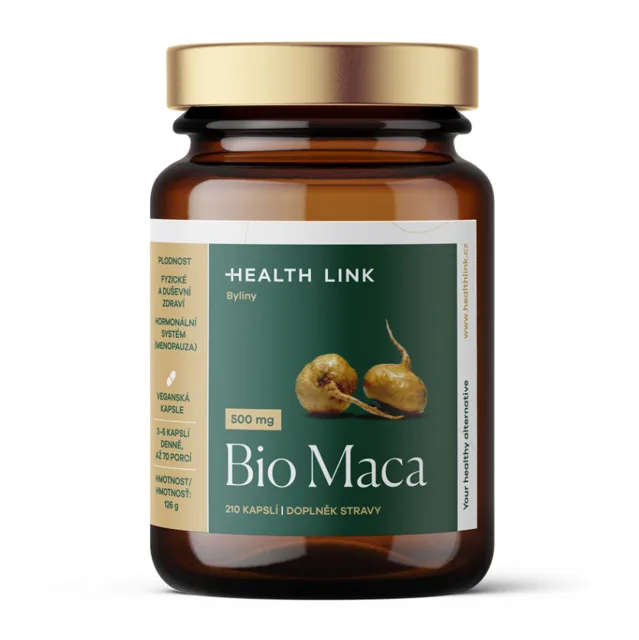 HEALTH LINK Maca 500 mg BIO 210 kapslí