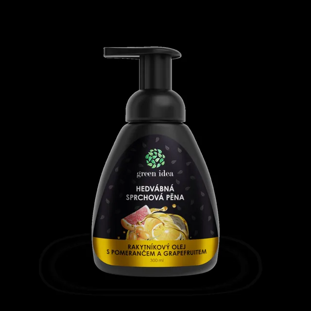 Hedvábná sprchová pěna rakytníkový olej s pomerančem a grapefruitem 300 ml - Green idea