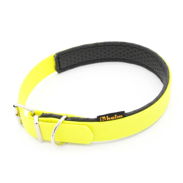 Heim Biothane® obojek s měkkou podšívkou, neonově žlutý - velikost 60: obvod krku 44 - 54 cm, šířka 25 mm