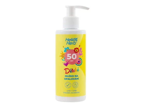 Helios Herb dětské mléko na opalování SPF 50 200 ml