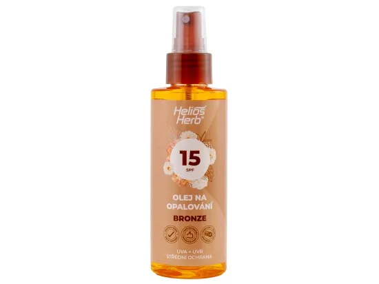 Helios Herb olej na opalování bronze SPF 15 150 ml
