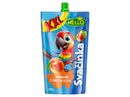 Hello ovocná svačinka s broskvemi 200 g