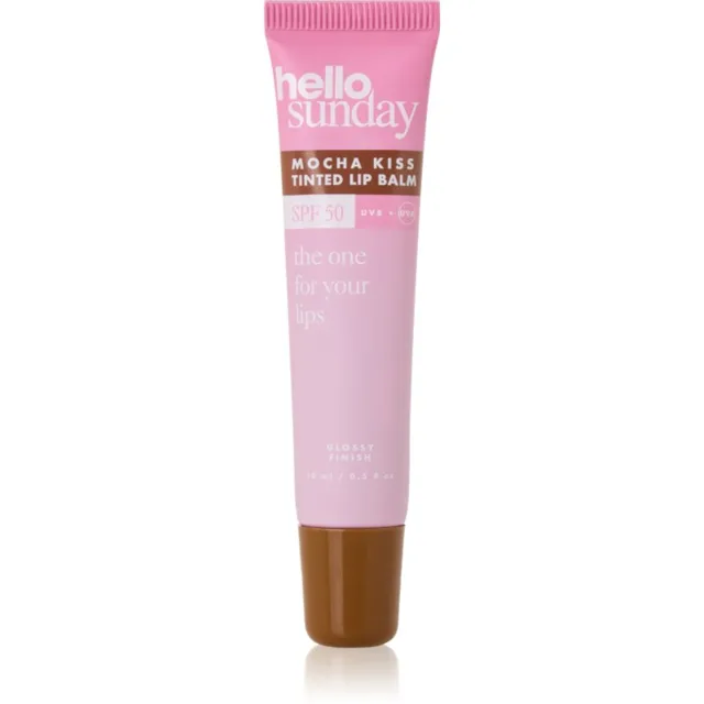 hello sunday the one for your lips tinted lip balm tónovací balzám na rty SPF 50 odstín Mocha Kiss 15 ml