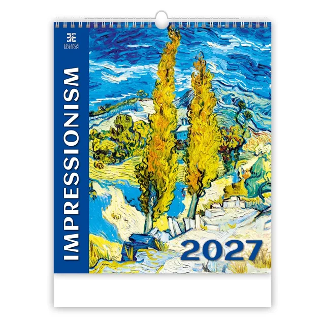 Helma Nástěnný kalendář Impressionism 2027 45 × 52 cm